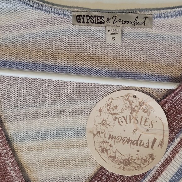 NTW Gypsies & Moondust Women’s Size S Aztec Southwestern Blouse Top - Picture 3 of 3